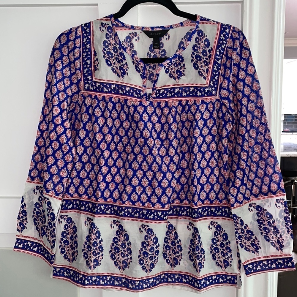 J Crew Block Print Blouse - image 3